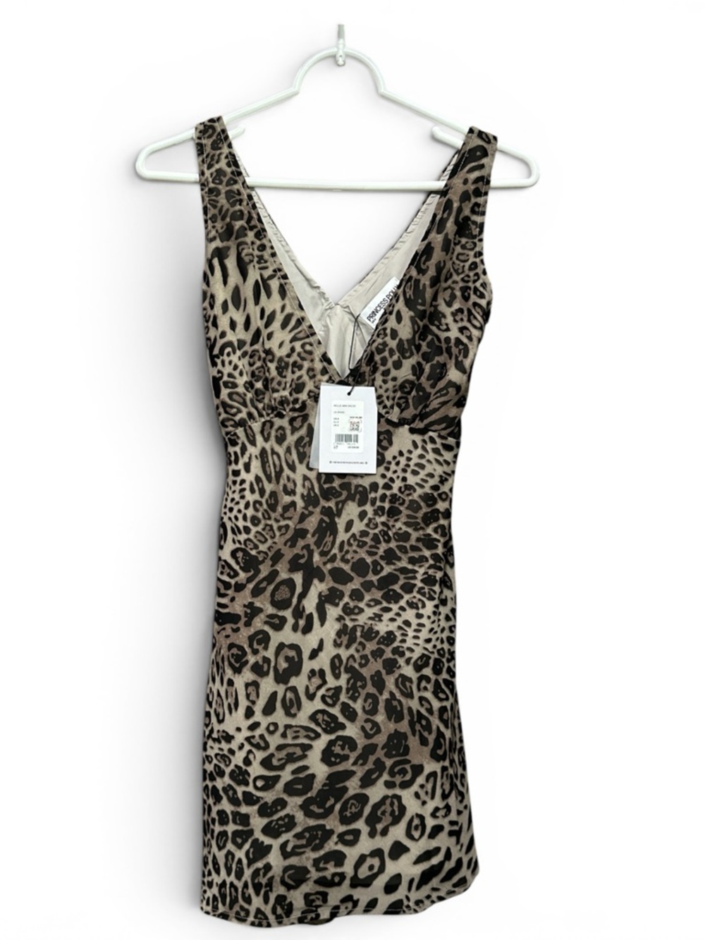 🐆 Princess Polly Nellie Leopard Mini Dress – Size 4 | NWT 🐆